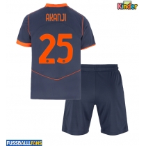 Inter Milan Manuel Akanji #25 3rd trikot Kinder 2025-26 Kurzarm (+ Kurze Hosen)